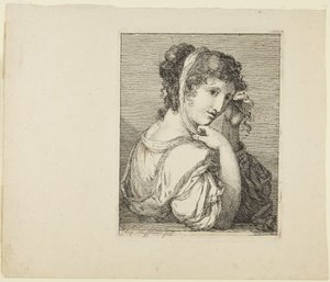 Portræt af en pige af Angelica Kauffmann