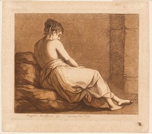 Liggende pige set bagfra af Angelica Kauffmann