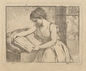 Læsende kvinde af Angelica Kauffmann