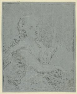 Kvinde på Spinet af Angelica Kauffmann