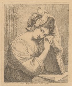 Ung kvinde i fordybelse af Angelica Kauffmann