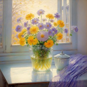 Blomster 07, ca. 2020 (olie på lærred)