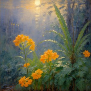 Blomster 103, ca. 2024 (olie på lærred)
