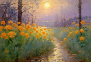 Blomster 110, ca. 2025 (olie på lærred)