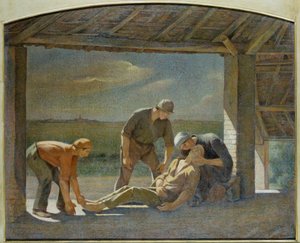 Pieta (olie på lærred) af Angelo Barabino