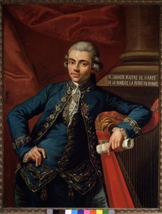 Portræt af den tyske komponist og harpespiller Philip Joseph Hinner (1754-efter 1805)