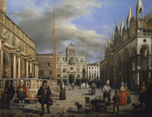 Piazza San Marco af Angelo Inganni
