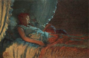 Alba Serena Barsel, 1889-1890. af Angelo Morbelli