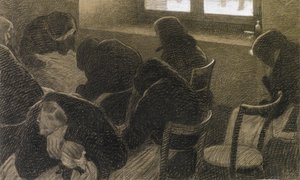 Vintersiesta, ca. 1902. af Angelo Morbelli