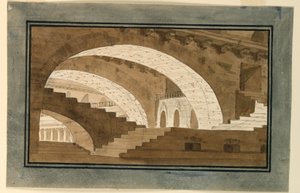 Scenedesign, interiør i kælderen i paladset