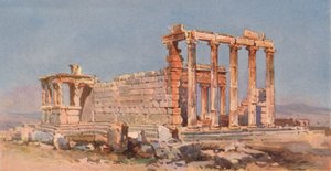 Erechtheion, Athen (farve litho)