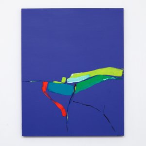 End of the Land, 2012, akryl ombord af Angie Kenber