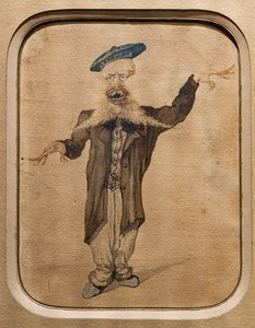 Karikatur af Telemaco Signorini, ca. 1884 (akvarel på papir) af Angiolo Tricca