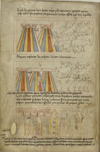 Bomuld Claudius B. IV, f.23v Lot og Abraham af Anglo Saxon