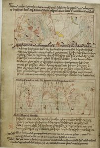 Bomuld Claudius B. IV, f.25v Abraham og Lot af Anglo Saxon