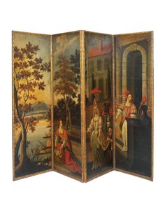 Firedobbelt dobbeltsidet skærm, ca.1700