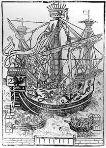 Den triumferende ankomst af Charles V, den hellige romerske kejser, til Brugge, 1515 af Anglo French School