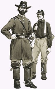 En officer og soldat fra det amerikanske kavaleri af Angus McBride