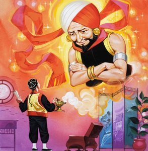 Aladdin og hans vidunderlige lampe af Angus McBride