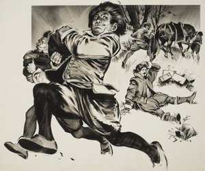 Dreng, der løber af Angus McBride