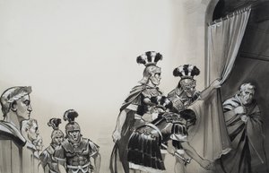 Claudius (10 f.Kr.-54 e.Kr.) (gouache på papir) af Angus McBride