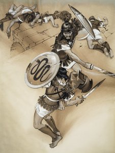 Horatii (gouache på papir) af Angus McBride