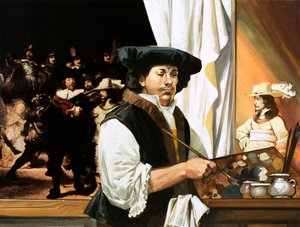 Rembrandt maler sit berømte portræt af borgerværnet af Angus McBride