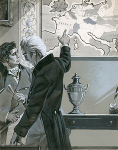 William Pitt peger på kortet over Frankrig af Angus McBride