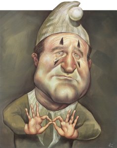 Robin Williams, 2000 (akryl på illustrationsplade) af Anita Kunz