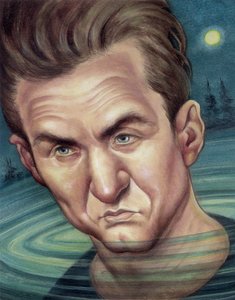 Sean Penn, 2003 (akryl på illustrationsplade)