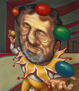 Steven Spielberg, 2000 (akryl på illustrationsplade)