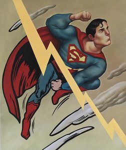 Superman, 2000 (akryl på illustrationsplade)