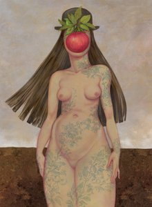 The Daughter Of Man, 2016 (akrylmaling på illustrationsplade) af Anita Kunz