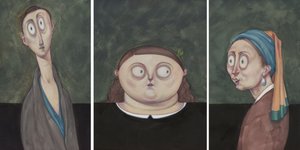 Women Chilling, 2017 (akrylmaling på illustrationsplade) af Anita Kunz