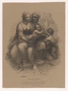 Hellig familie med Johannes Døberen og Elizabeth Hellig Familie (titel på objekt) af Anker Smith