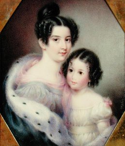 Mrs. Charles Alexander Clinton (Ann Hone) og hendes datter af Ann Hall