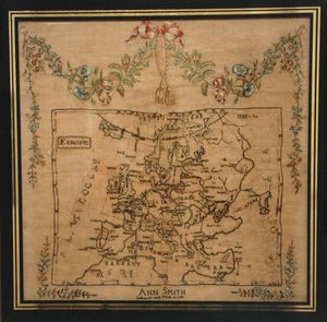 Sampler (silketråd og bomuld) af Ann Smith