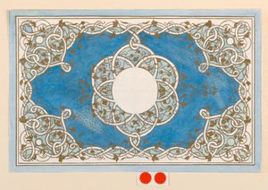 Tegning, design til et kasseomslag, omkring 1894 af Anna M. de Pool