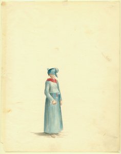 Tegning af en kreolsk kvinde af Anna Maria Von Phul af Anna Maria von Phul