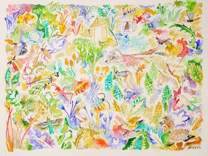 1 Svanesang, 2023 (akvarel) af Anna Pugh