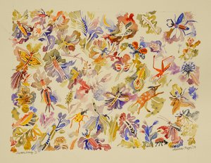 3 Svanesang, 2023 (akvarel) af Anna Pugh