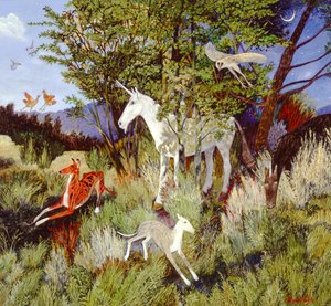 Et andet sted, 2008 (akryl) af Anna Pugh