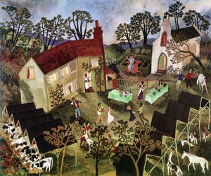 Barn Dance, 2001 (akryl) af Anna Pugh