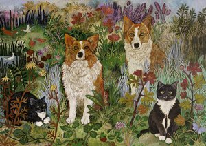 Best of Friends, 2017 (akryl) af Anna Pugh