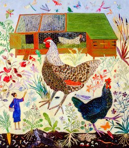 Sommerfugle, 2007 (akryl) af Anna Pugh