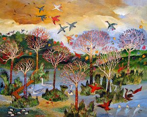 Everglade, 2013 (akryl) af Anna Pugh