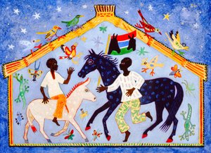 Gambia, 2004 (akryl) af Anna Pugh