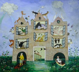 Hosepipe Ban, 2013 (akryl) af Anna Pugh