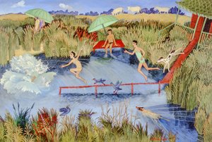 Varm dag, 2009 (akryl) af Anna Pugh