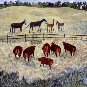 Læringskurve, 2005 (akryl) af Anna Pugh